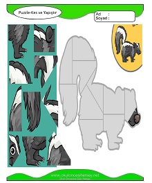 Puzzle Kes Yapıştır Çalışma Sayfaları